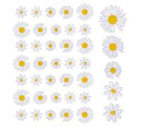 UTMACH 40 Piezas Parches Termoadhesivos de Flores y Margaritas - Decorativos para Ropa, Vestidos, Vaqueros