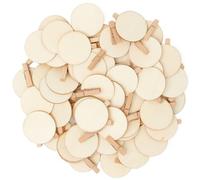 UTMACH 50 Piezas Pinzas de Madera Redondas 4.8 cm Pinzas de Madera en Miniatura Clips de Fotos Mini Pinzas de Maderas Pequeñas Decorativas Mini Pinza de Mader para Fotos, Postales, Cartas