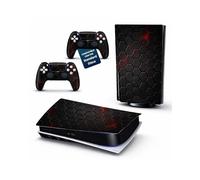 UtmostXP Sticker Adhesivo para PS5, Vinilo Protector PS 5 Estándar-Disco, Skin Adhesiva Play 5, Adhesivo para Consola y Mando PS5, Carcasa PS 5, Accesorio Play 5 (Negro Standard Disco)