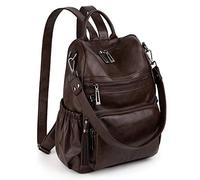 UTO - Bolso Mochila de Mujer Cuero Sintético Brillante Durable Bolso de Hombro Bolso Escolar con Bolsillos Laterales con Borlas, Talla única