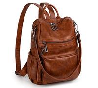 UTO - Bolso Mochila de Mujer Cuero Sintético Brillante Durable Bolso de Hombro Bolso Escolar con Bolsillos Laterales con Borlas