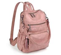UTO - Bolso Mochila de Mujer Cuero Sintético Brillante Durable Bolso de Hombro Bolso Escolar con Bolsillos Laterales con Borlas