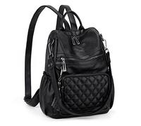 UTO - Bolso Mochila para Mujer Bolso Escolar de Cuero Sintético Impermeable Bolso de Hombro con Borlas