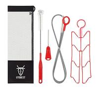 UTOBEST Kit de limpieza de vejiga de hidratación, cepillo de limpieza de vejiga de agua 4 en 1 para vejigas universales, 3 cepillos, 1 marco colgante plegable, 1 bolsa de malla portátil