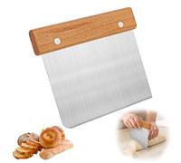 UTOCLEC Rascador de Masa, Masa de Acero Inoxidable con Mango de Madera, Espátula De Masa, Espátula De Masa, Rasqueta Panadero, Para Tartas, Tartas, Pizza, Cortador Masa