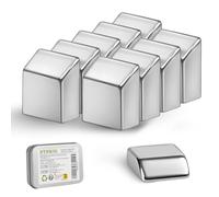 UTOMAG 10 Piezas Neodimio Imanes de Clics 10x10x4mm Cuadrado, Extra Fuerte Pero Fácil de Remover, Imán de Potencia Angular para, Pizarras Magnéticas, Cocinas y Oficinas,Tableros de Vidrio