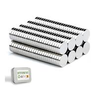 UTOMAG 100 Piezas Imanes Potentes de Neodimio 8x1mm, Imán Redondos de Disco Potentes y Pequeños, Ideales para Refrigerador, Foto, Manualidades, Pizarras Magnéticas, Cocinas y Oficinas