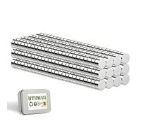 UTOMAG 300 Piezas Imanes Fuertes de Disco 2x1mm, Imán Redondos de Neodimio Potentes y Pequeños, Ideales para Refrigerador, Fotos, Manualidades, Pizarras Magnéticas, Cocina y Oficinas