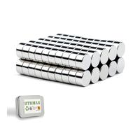 UTOMAG 50 Piezas Imanes Redondos de Neodimio Fuertes 6x3mm, Imán de Disco Potentes y Pequeños, Ideales para Refrigerador, Foto, Manualidades, Pizarras Magnéticas, Cocinas y Oficinas