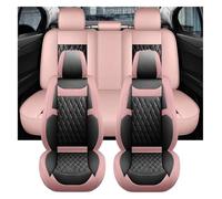 UTONGMU Juego Fundas Asiento para Jeep para Compass Funda Asiento Cuero para Coche Accesorios Soporte Interior Cojín Protector(Pink 5 Pcs,DE)