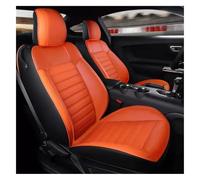 UTONGMU Juego Fundas Asiento para Mustang 2015 2016 2017 2018 2019 2020 2021 2022 Funda Cojín Soporte Asiento Coche Protección Personalizada Juego Completo Duradera(Orange Black1)