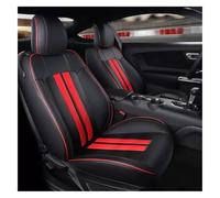 UTONGMU Juego Fundas Asiento para Mustang 2015 2016 2017 2018 2019 2020 2021 2022 Funda Cojín Soporte Asiento Coche Personalizada Juego Completo Duradera(Black Red3)