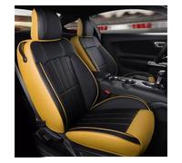 UTONGMU Juego Fundas Asiento para Mustang 2015 2016 2017 2018 2019 2020 2021 2022 Funda Cojín Soporte Asiento Coche Protección Personalizada Juego Completo Duradera(Black Yellow)