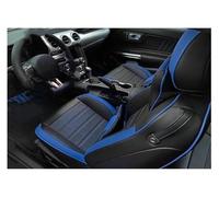 UTONGMU Juego Fundas Asiento para Mustang 2015 2016 2017 2018 2019 2020 2021 2022 Funda Cojín Soporte Asiento Coche Protección Personalizada Juego Completo Duradera(Blue Black2)