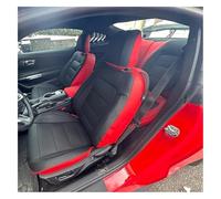 UTONGMU Juego Fundas Asiento para Mustang 2015 2016 2017 2018 2019 2020 2021 2022 Funda Cojín Soporte Asiento Coche Protección Personalizada Juego Completo Duradera(Black Red 4pcs)