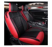 UTONGMU Juego Fundas Asiento para Mustang 2015 2016 2017 2018 2019 2020 2021 2022 Funda Cojín Soporte Asiento Coche Protección Personalizada Juego Completo Duradera(Black Red2)