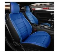 UTONGMU Juego Fundas Asiento para Mustang 2015 2016 2017 2018 2019 2020 2021 2022 Funda Cojín Soporte Asiento Coche Protección Personalizada Juego Completo Duradera(Blue Black1)