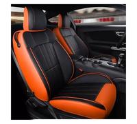 UTONGMU Juego Fundas Asiento para Mustang 2015 2016 2017 2018 2019 2020 2021 2022 Funda Cojín Soporte Asiento Coche Protección Personalizada Juego Completo Duradera(Black Orange2)
