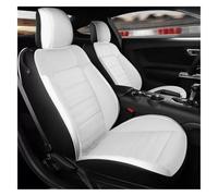 UTONGMU Juego Fundas Asiento para Mustang 2015 2016 2017 2018 2019 2020 2021 2022 Funda Cojín Soporte Asiento Coche Protección Personalizada Juego Completo Duradera(White Black)