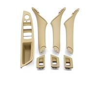 UTONGMU Manija Puerta Interior Reposabrazos Interior De Coche De Plástico ABS Panel De Interruptores De Ventana Tirador para BM&W 5 Series F10 F11 F18 520i 523i 525i 528i 535i(LHD Beige 7PCS)
