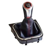 UTONGMU Pomo De Cambio De Marchas Para VW Para Golf MK5 MK6 Para Scirocco 2009 Para Octavia 5 6 Velocidad Perilla Cambio Marchas Manual Palanca Cambios Bolígrafo Mano Bola(Red Line,6 speed)