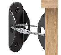 Utook Anclajes para muebles a prueba de bebés, ancla de muebles antipunta que asegura 190.5 kg de tensión resistente a terremotos, anclaje de pared de metal para evitar que el bebé mascota se caiga