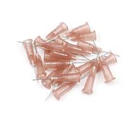 Utoolmart 20 agujas de jeringa de punta roma de 26 g, aguja dispensadora industrial con bloqueo Luer, aplicador de precisión de acero inoxidable, para rellenar tintas y jeringas E-Liquid