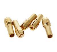 Utoolmart Molinillo eléctrico pinza de latón 0,5 mm de diámetro de sujeción de cambio rápido taladro Chuck Bit Sets vástago diámetro 4,3 mm para herramienta rotativa 5 unids