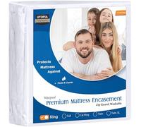 Utopia Bedding 120 gsm Waterproof Box Spring Encasement, Transpirable, Zippered, Bed Bug Proof Mattress Protector, Fits 11 Inch Deep, Easy Care (King)