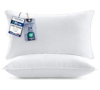 Utopia Bedding Almohada 40x70 cm Pack de 2, Fibra Hueca, Blanco | Pack de 2 Almohadas, Relleno de Fibra Hueca, Cómodas para Dormir, Funda Suave, Fácil Cuidado