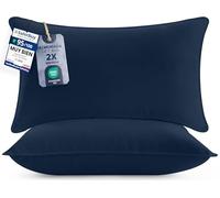 Utopia Bedding Almohada 40x80 cm Pack de 2, Fibra Hueca, Azul Marino