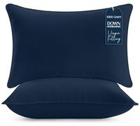 Utopia Bedding Almohada 50x70 cm Pack de 2, Fibra Hueca, Azul Marino