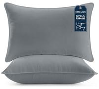 Utopia Bedding Almohada 50x70 cm Pack de 2, Fibra Hueca, Gris