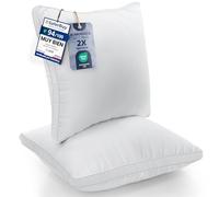 Utopia Bedding Almohada 60 x 60 cm Pack de 2, Microfibra, Blanco | Relleno de Poliéster 3D Funda de Microfibra Color Azul Marino Fácil de Mantener