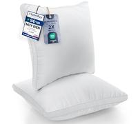 Utopia Bedding Almohada 65 x 65 cm Pack de 2, Microfibra, Blanco