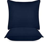 Utopia Bedding Almohada 65x65 cm Pack de 2, Fibra Hueca, Azul Marino | Pack de 2 Almohadas, Relleno de Fibra Hueca, Cómodas para Dormir, Funda Suave, Fácil Cuidado