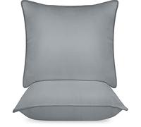 Utopia Bedding Almohada 65x65 cm Pack de 2, Fibra Hueca, Gris