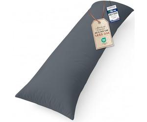 Utopia Bedding Almohada Corporal, 40x145 cm Almohada para el Embarazo y la Maternidad, Almohada para Dormir de Lado, Relleno de Poliéster Suave (Gris)