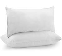 Utopia Bedding Almohadas (2 Unidades), 40 x 80 cm Tela de Microfibra con Relleno de poliéster 3D, Transpirable y Suave (Blanco)