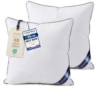 Utopia Bedding Cojines Sofa con Relleno Incluido 40x40 cm Pack de 2 Blanco | Relleno de Poliéster Versátiles para el Hogar Mantienen su Forma Fácil Cuidado