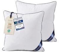 Utopia Bedding Cojines Sofa con Relleno Incluido 50x50 cm Pack de 2 Blanco