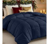 Utopia Bedding Comforters King Size, All Season Duvet Insert, Down Alternative Box Stitched Bed Comforter with Corner Tabs, Machine Washable (Navy)