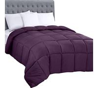 Utopia Bedding Comforters Twin Size, All Season Duvet Insert, Down Alternative Box Stitched Bed Comforter with Corner Tabs, Machine Washable (Plum)