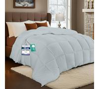 Utopia Bedding Edredón Acolchado 155X220 cm, Edredon Cama 90, Relleno Nórdico 200 gr/m² en 100% Microfibra (Gris Claro)