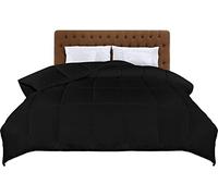 Utopia Bedding Edredón Acolchado 220x260 cm, Edredon Cama 160/180, Relleno Nórdico 200 gr/m² en 100% Microfibra (Negro)