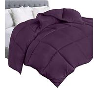 Utopia Bedding - Edredón acolchado con pestañas en las esquinas, edredón alternativo con costuras en caja (tamaño King, color ciruela)