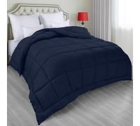 Utopia Bedding Edredón de Cama Alternativo para Todas Las Estaciones, Relleno de edredón, tamaño Queen, edredón Azul Marino con pestañas en Las Esquinas, Lavable a máquina