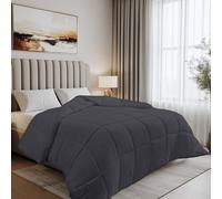 Utopia Bedding Edredón de Fibra 200x200 cm, Fibra Hueca siliconada, 1400 gramo - (Gris, Cama 105-200 x 200 cm)