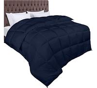 Utopia Bedding Edredón de Fibra 200x200 cm, Fibra Hueca siliconada, 370 gr/m² (Azul Marino, Cama 105-200 x 200 cm)