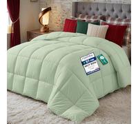Utopia Bedding Edredón de Fibra 220x240 cm, Fibra Hueca siliconada, 370 gr/m² (Verde Salvia, Cama 135/150-220 x 240 cm)